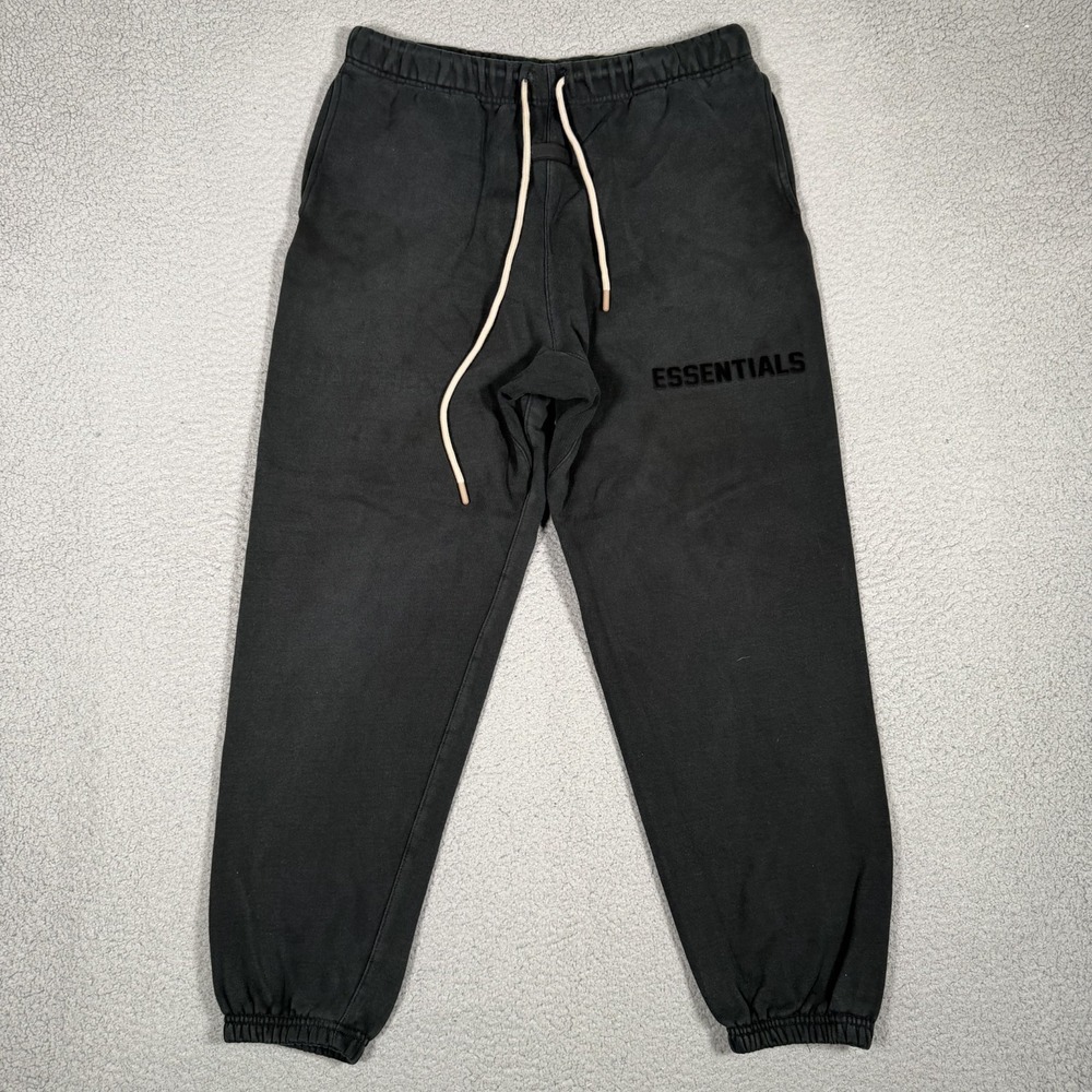 Fear Of God Pants Mens Medium Black Sweatpants Heavyweight Essentials Drawstring